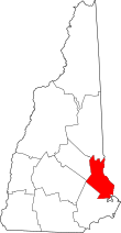 State map highlighting Strafford&#32;County