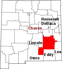 State map highlighting Chaves&#32;County