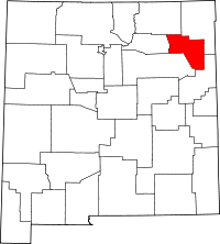 State map highlighting Harding&#32;County