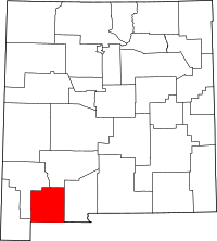 State map highlighting Luna&#32;County