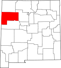 State map highlighting McKinley&#32;County
