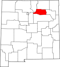 State map highlighting Mora&#32;County