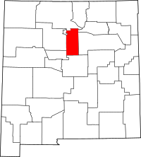 State map highlighting Santa Fe&#32;County