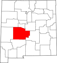 State map highlighting Socorro&#32;County