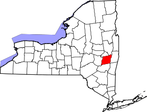 State map highlighting Albany&#32;County