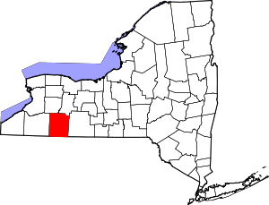State map highlighting Allegany&#32;County