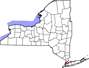State map highlighting Bronx&#32;County