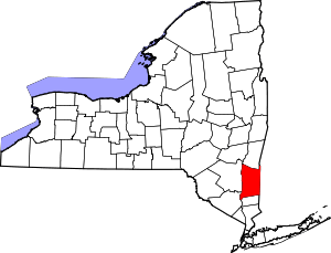 State map highlighting Dutchess&#32;County