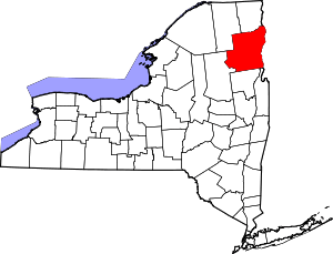 State map highlighting Essex&#32;County