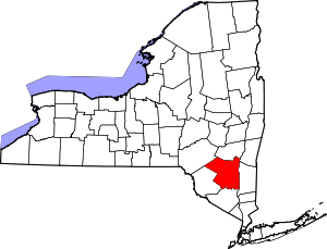 State map highlighting Ulster&#32;County