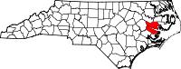 State map highlighting Beaufort&#32;County