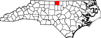 State map highlighting Caswell&#32;County