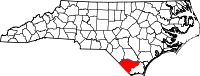 State map highlighting Columbus&#32;County