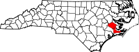 State map highlighting Craven&#32;County