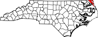 State map highlighting Currituck&#32;County