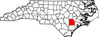 State map highlighting Duplin&#32;County