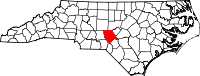 State map highlighting Moore&#32;County