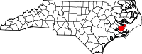 State map highlighting Pamlico&#32;County