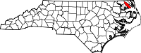 State map highlighting Pasquotank&#32;County