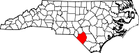 State map highlighting Robeson&#32;County