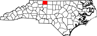 Map of North Carolina highlighting Stokes County