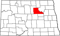 State map highlighting Benson&#32;County