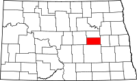 State map highlighting Foster&#32;County