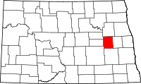 State map highlighting Griggs&#32;County