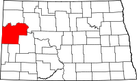 State map highlighting McKenzie&#32;County