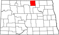 State map highlighting Rolette&#32;County