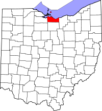 State map highlighting Erie&#32;County