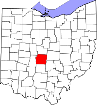 State map highlighting Franklin&#32;County