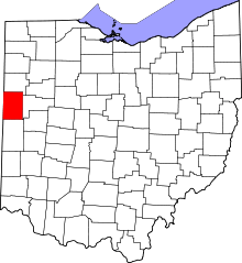 State map highlighting Mercer&#32;County