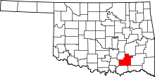 State map highlighting Atoka&#32;County
