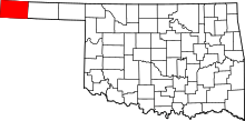 State map highlighting Cimarron&#32;County
