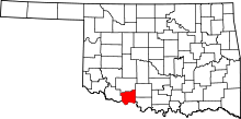 State map highlighting Cotton&#32;County