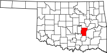 State map highlighting Hughes&#32;County