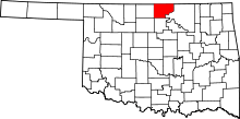 State map highlighting Kay&#32;County