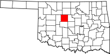 State map highlighting Kingfisher&#32;County