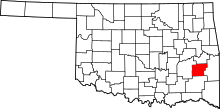 State map highlighting Latimer&#32;County