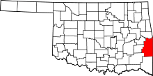 State map highlighting Le Flore&#32;County