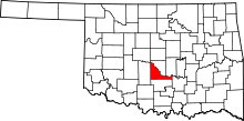 State map highlighting McClain&#32;County