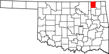 State map highlighting Nowata&#32;County
