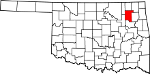 State map highlighting Rogers&#32;County