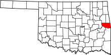 State map highlighting Sequoyah&#32;County