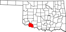 State map highlighting Tillman&#32;County