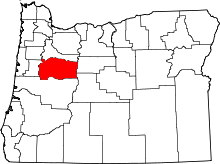 State map highlighting Linn&#32;County