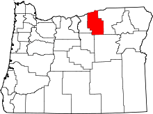 State map highlighting Morrow&#32;County