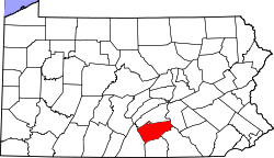 State map highlighting Cumberland&#32;County