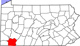 State map highlighting Fayette&#32;County
